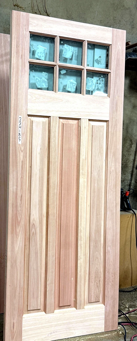 Custom Red Grandis Craftsman Exterior Door